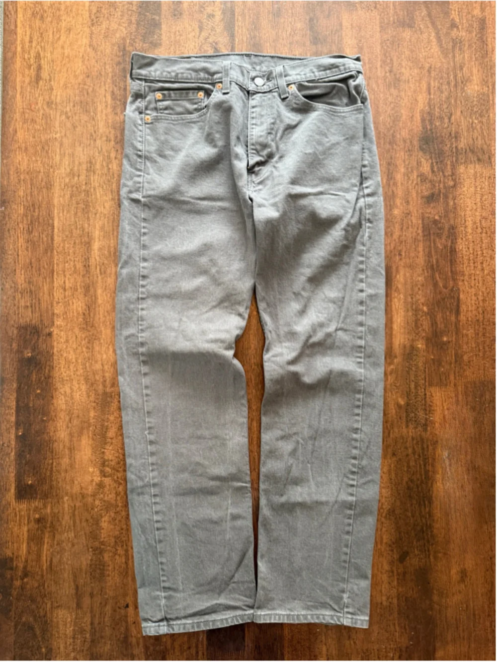 Men's Levi's 505 Straight Leg Jeans Grey Size 33x30